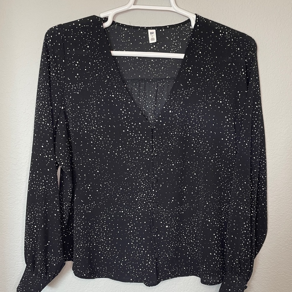 NWOT BP Print Crepe Blouse - 1X